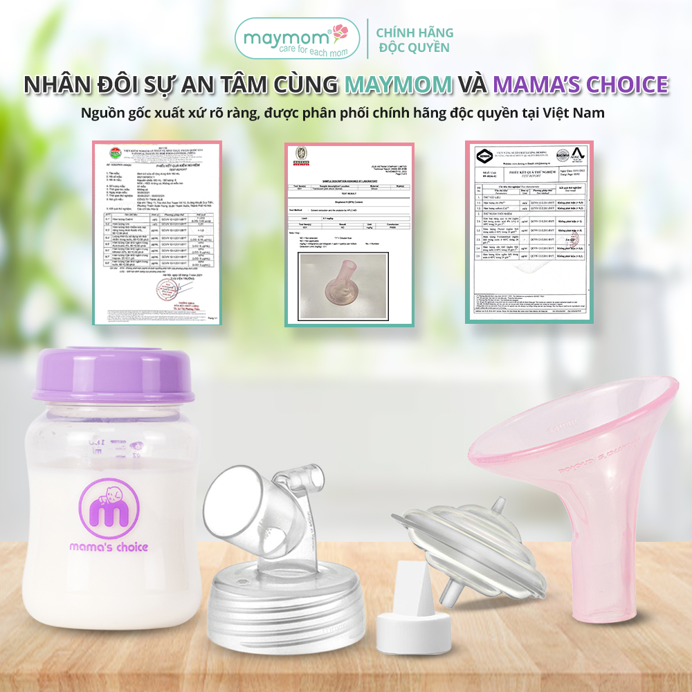 Phụ Kiện Hút Sữa Phễu Silicone Thương Hiệu Mama's Choice - Maymom, Dùng Bình Cổ Rộng Cho Máy Spectra, Avent, Fazt