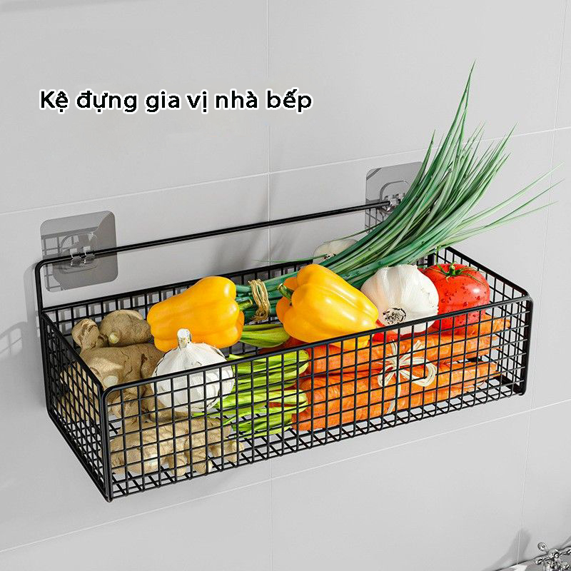 Kệ Lưới Đựng Đồ Hình Chữ Nhật Dán Tường Làm Bằng Chất Liệu Thép Sơn Tĩnh Điện Không Rỉ, Siêu Chắn Chắn và Tiện Lợi