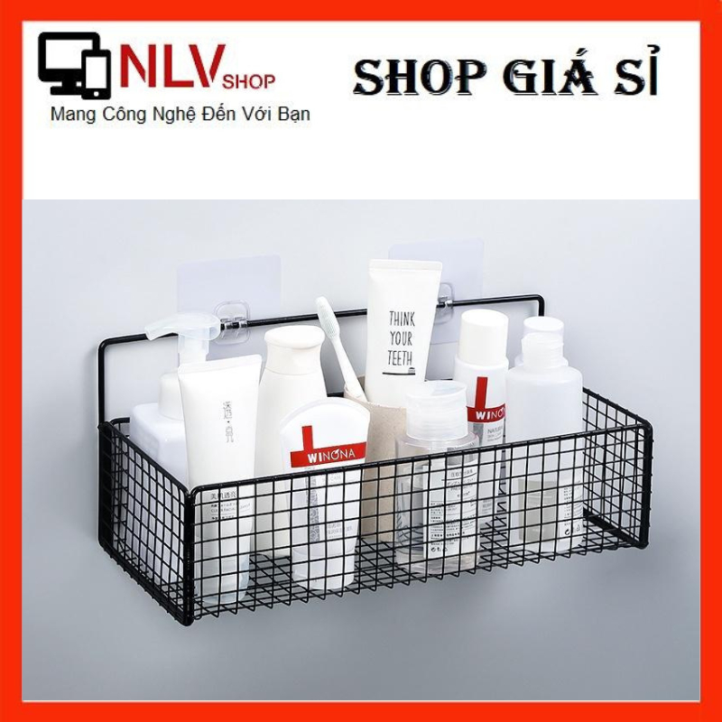 Kệ Lưới Đựng Đồ Hình Chữ Nhật Dán Tường Làm Bằng Chất Liệu Thép Sơn Tĩnh Điện Không Rỉ, Siêu Chắn Chắn và Tiện Lợi
