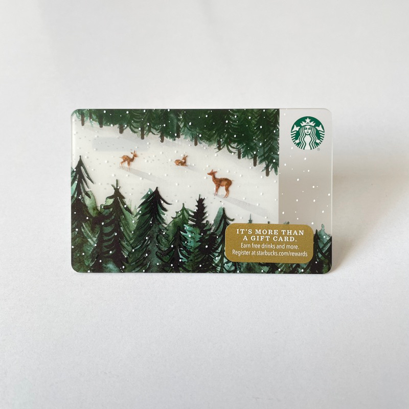 2201 THẺ STARBUCKS NHỰA US DEERS, thẻ có trầy (thẻ đã sử dụng, dùng để sưu tầm)