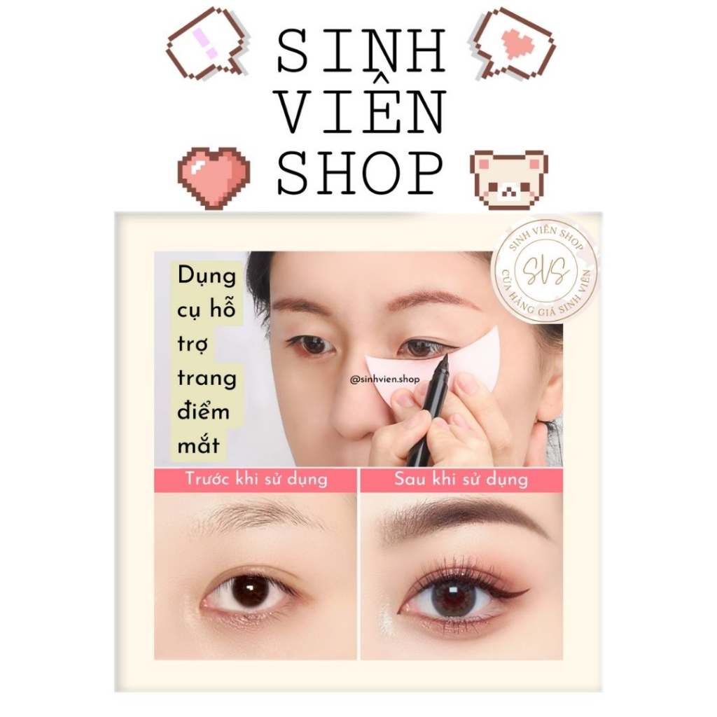 Dụng cụ hỗ trợ trang điểm mắt silicon kẻ mắt eyeliner, viền mắt, đánh phấn mắt