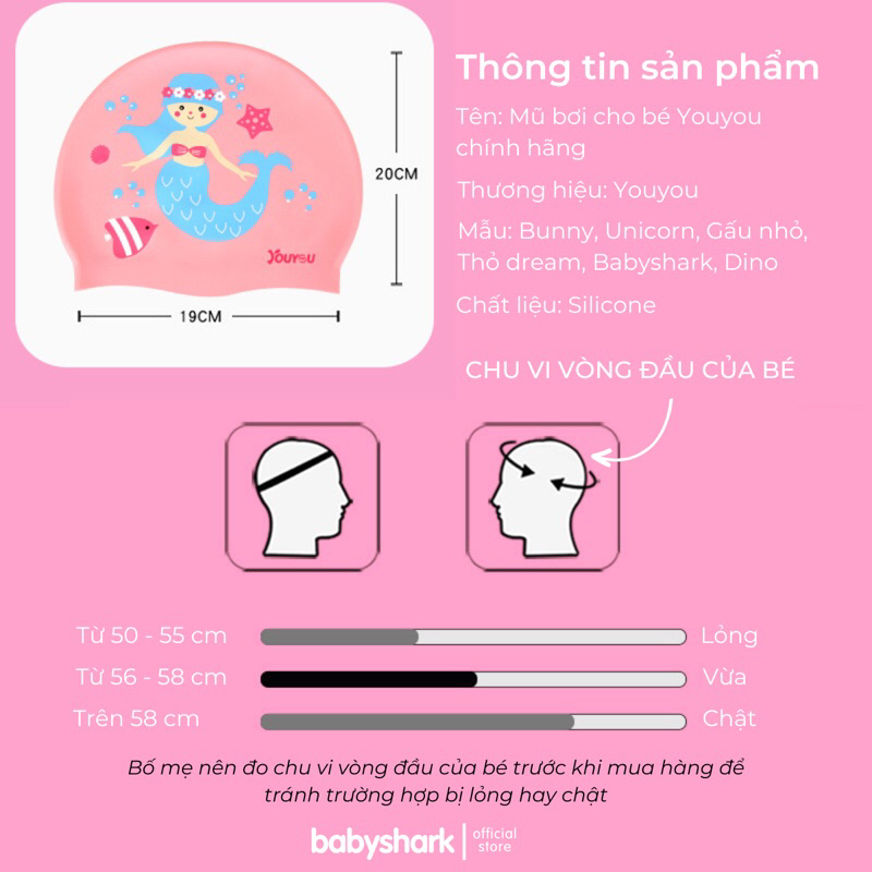 Combo Kính Bơi Trẻ Em YouYou chính hãng kèm mũ bơi, kính bơi góc rộng chống thấm nước, chống sương mù và tia UV