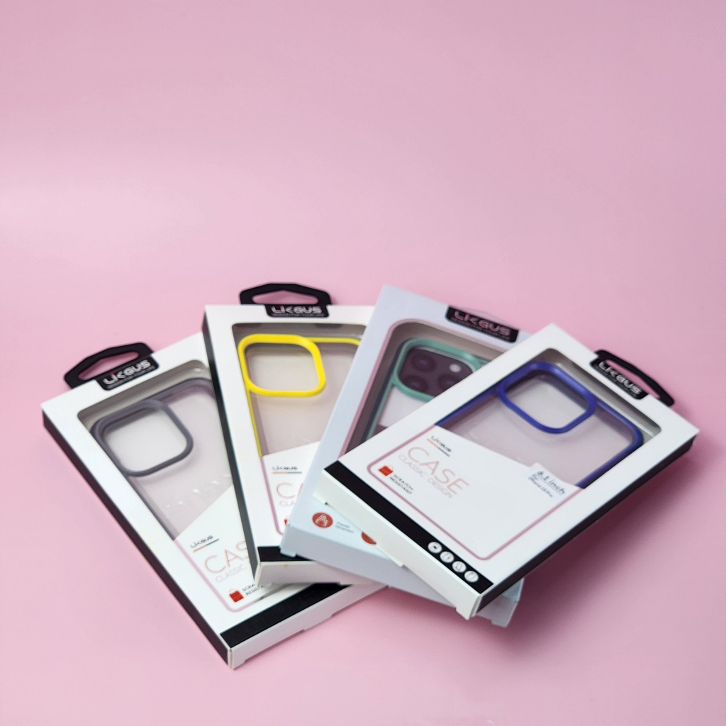 Ốp Lưng Chính Hãng LIKGUS COLOR IPhone 7/8 Plus/Xs Max/11/12/13  Lưng Trong Suốt Viền Màu Chống Ố Vàng Bảo Vệ Camera