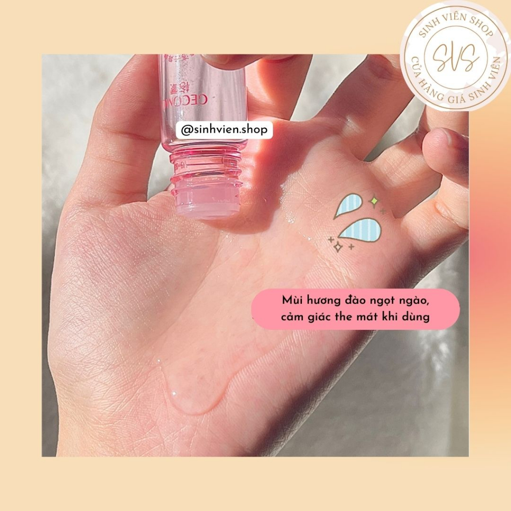 Bộ làm sạch lỗ xỏ khuyên tai Gecomo hương đào vệ sinh 15ml