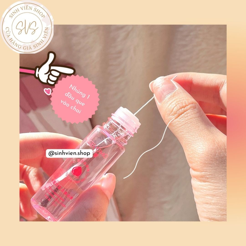 Bộ làm sạch lỗ xỏ khuyên tai Gecomo hương đào vệ sinh 15ml