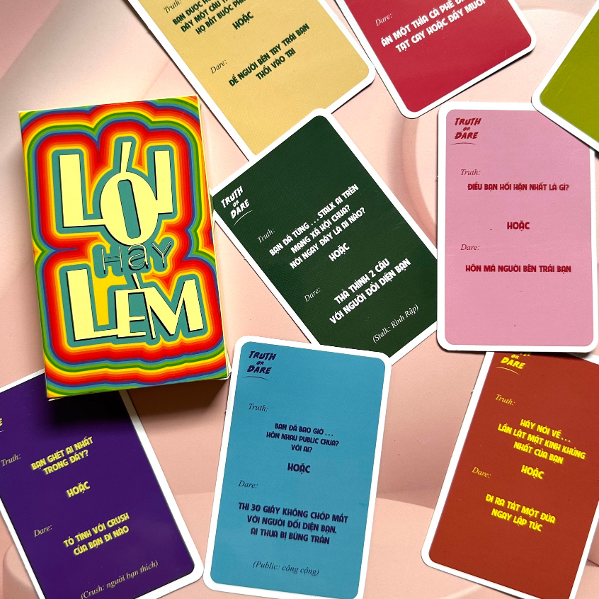 Bộ Bài Lói Hay Lèm Truth Or Dare Việt Hóa 60 Lá Drinking Game Bài Uống Rượu Bia Thú Vị Gắn Kết Tình Bạn