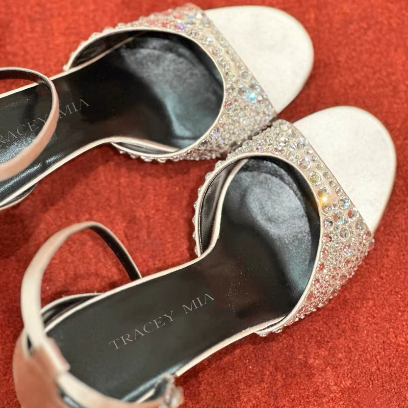 ORDER 🎀 Giày Korea đính đá gót nhọn mảnh 8,5-10cm 33-40