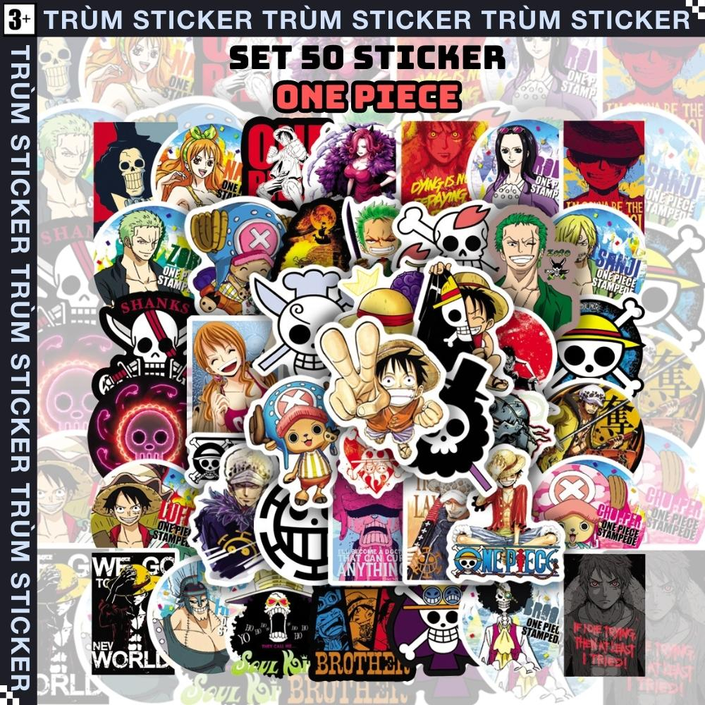 Set 50 Stickers, Hình Dán ONE PIECE -game,anime, manga- Trang Trí, Decor Laptop, Cặp Sách - TRÙM STICKERS 031