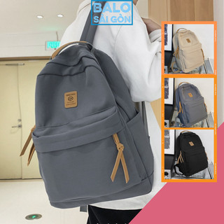 Balo đi học nam nữ balo đi chơi nam nữ balo thời trang nam nữ xinh xắn ulzzang trơn basic đơn giản nhiều ngăn BLS17
