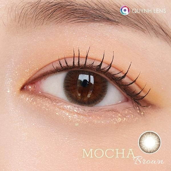 Kính áp tròng QUYNH LENS Mocha Brown 0-8 độ (Giá 1 chiếc)