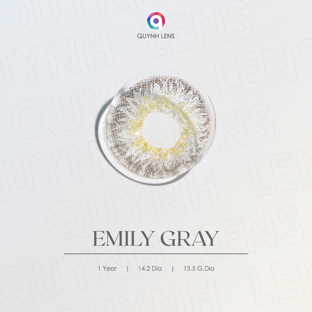 Kính áp tròng QUYNH LENS Emily Gray 0 độ