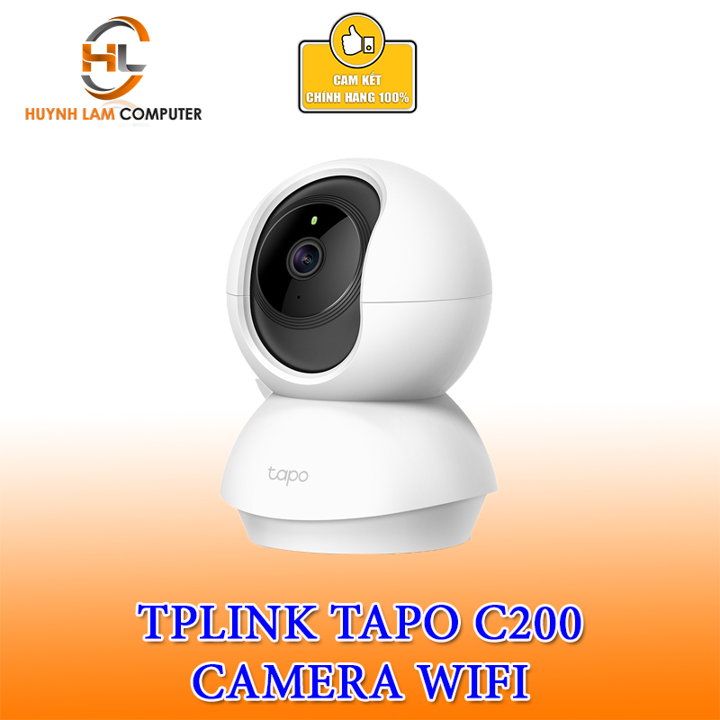 Camera Wifi TPLink Tapo C200 2.0MP 1080P (Chưa có thẻ nhớ) Đèn hồng ngoại Âm thanh 2 chiều - Chính hãng