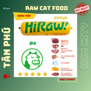 Hi raw - barf bò - thức ăn tươi cho mèo