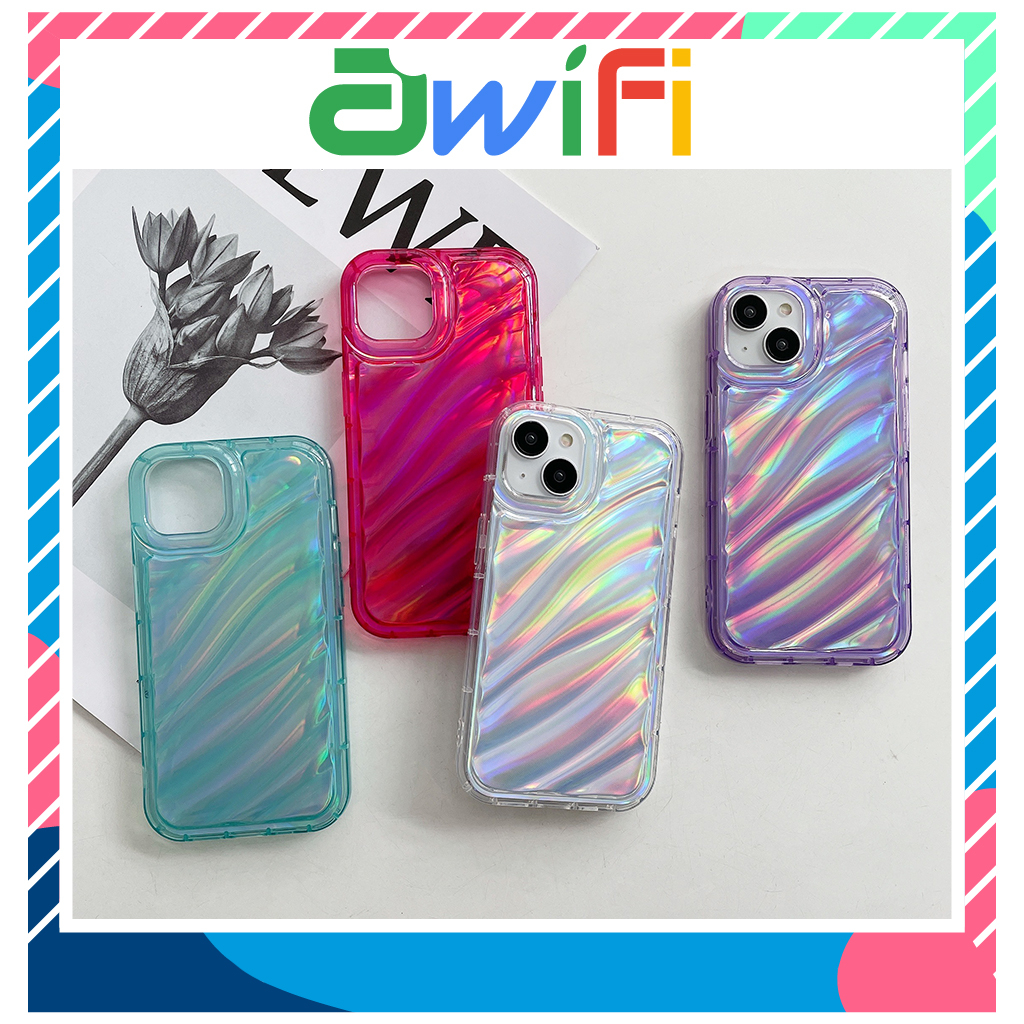 Ốp Lưng Iphone Vân Sóng Laser Basic 6/6Splus/7/7Plus/8/8Plus/X/Xs/11/12/13/14/Pro/Max/Plus/Promax - Awifi K5 - 10