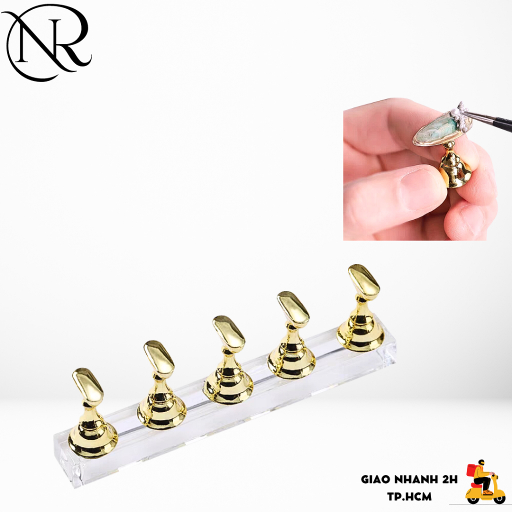 Đế quân cờ, Đế gắn móng giả tập vẽ nail GNDG, Đế nam châm gắn móng mẫu chuyên dụng cho dân làm nail - Nails Red