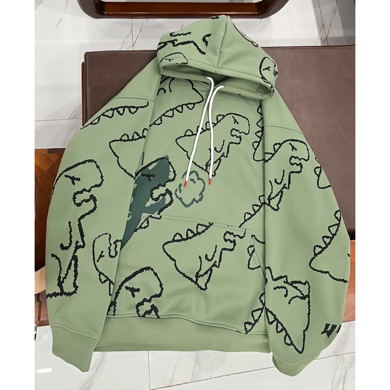 Áo Hoodie Khủng Long Form Rộng chất nỉ bông dày DNN, áo hoodie nam nữ Unisex (ảnh chụp thật) | BigBuy360 - bigbuy360.vn