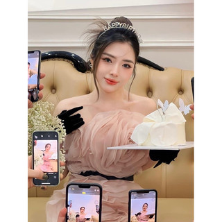 Cài tóc chữ happy birthday đá