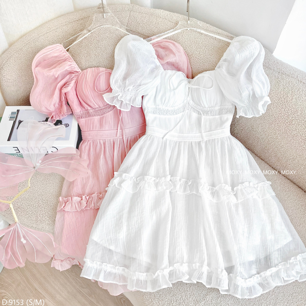 SP009153-Đầm xòe tay phồng