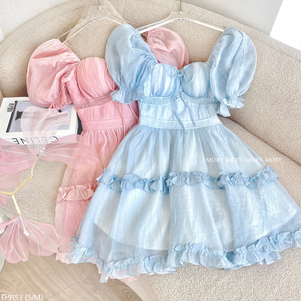 SP009153-Đầm xòe tay phồng