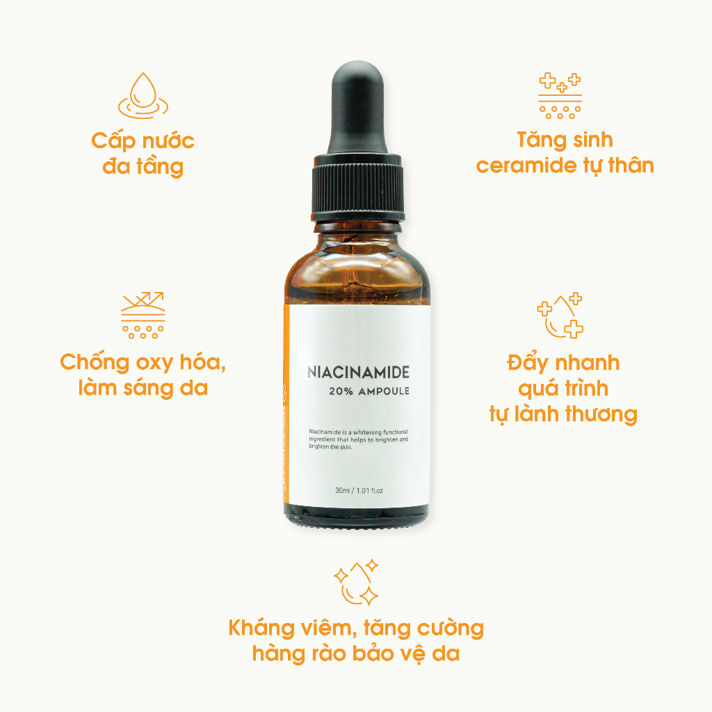 Serum niacinamide 20% AVO - Giúp cấp ẩm, sáng da, giảm thâm và chống lão hóa 30ml