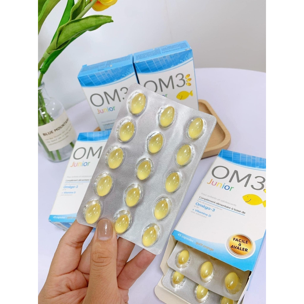[Chính Hãng] OM3 JUNIOR bổ sung omega3 cho bé tăng cường thị lực cải thiện trí nhớ hộp 45v