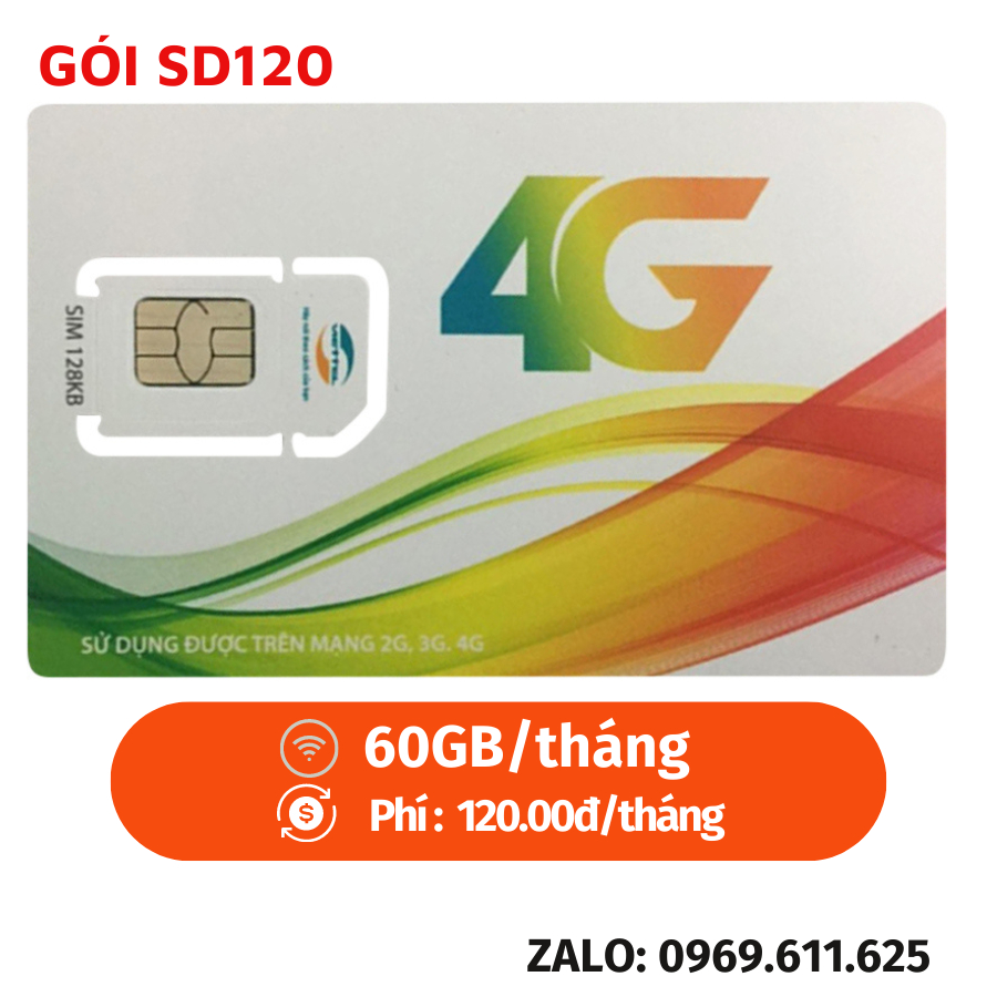 SIM 4G Viettel Tốc Độ Cao Tặng Data Free Phút Gọi Nội Mạng 10 Phút Mỗi Cuộc + 30 Phút Ngoại Mạng - Sim V90B V120B V150B