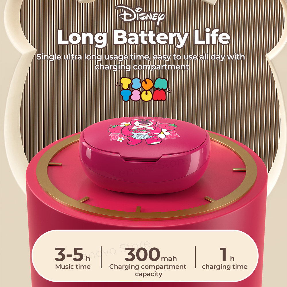 100 % Disney TZW11 Tai Nghe Không Dây TWS Bluetooth 5.2  Giảm tiếng ồn với micrô tai nghe