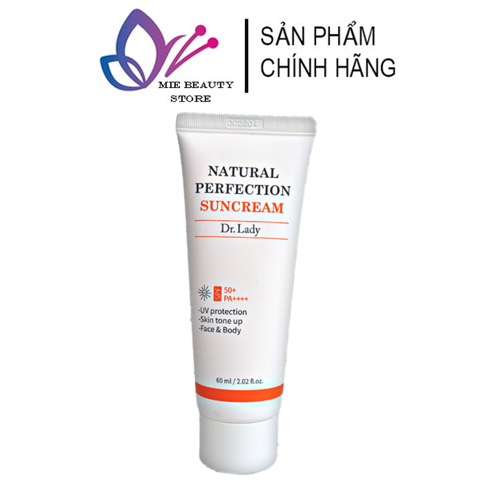 Kem chống nắng Dr Lady Hàn Quốc 60ml SPF 50+, kem chống nắng kiềm dầu nâng tone nhẹ nhàng trắng hồng tự nhiên