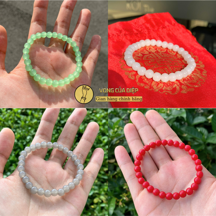 Vòng tay ngọc đơn size hạt nhỏ 5-6mm, nhẹ nhàng ý nghĩa và tốt lành dành cho tay nữ