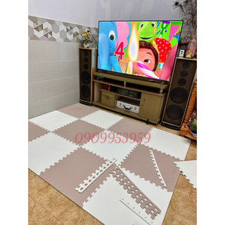Thảm xốp lót sàn60x60x1cm màu trắng, đen, be (được chọn màu)