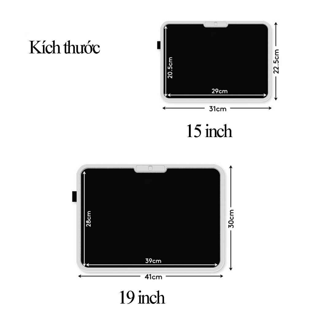 Bảng vẽ tự xóa điện tử, bảng viết vẽ thông minh cỡ lớn 15,19 inch màn hình LCD đa sắc đồ họa đẹp kèm bút dạy học