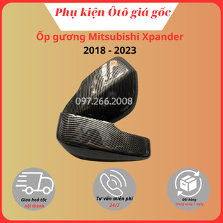 Ốp gương chiếu hậu xe mitsubishi xpander 2018 - 2021, 2022, 2023 nhựa vân carbon cao cấp