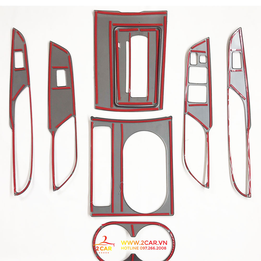 Ốp nội thất xe Mitsubishi Xpander 2018, 2019, 2020 titan phay xước cao cấp