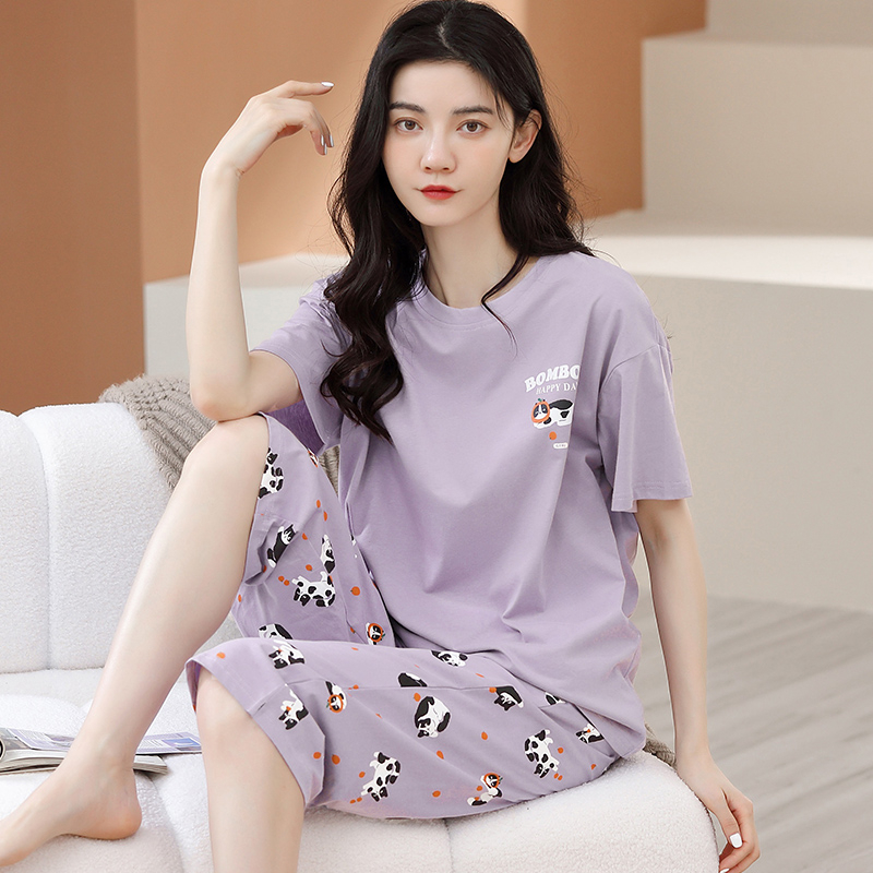 Đồ bộ, đồ mặc nhà nữ tay ngắn, quần lửng đáng yêu -MH5649