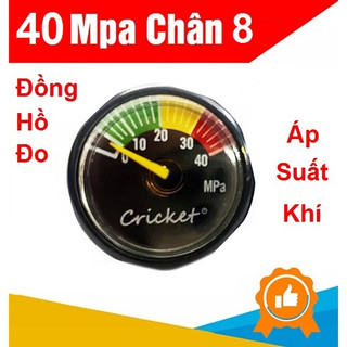 Đồng hồ áp suất CRICKET 40MPa - chân ren 8 ( (Loại Nhỏ - mặt màu ĐEN )