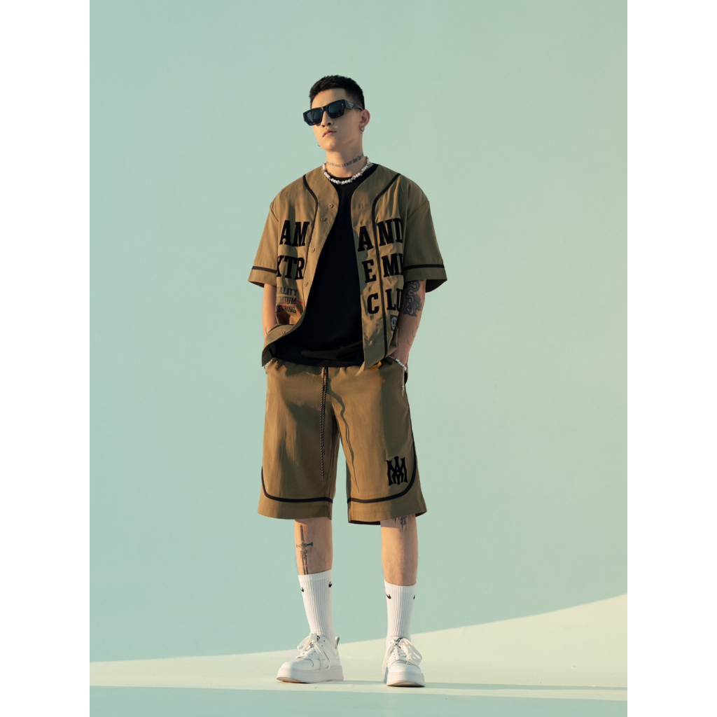 Set đồ đôi Bóng chày thể thao Amand x Bray Prime League Khaki Set