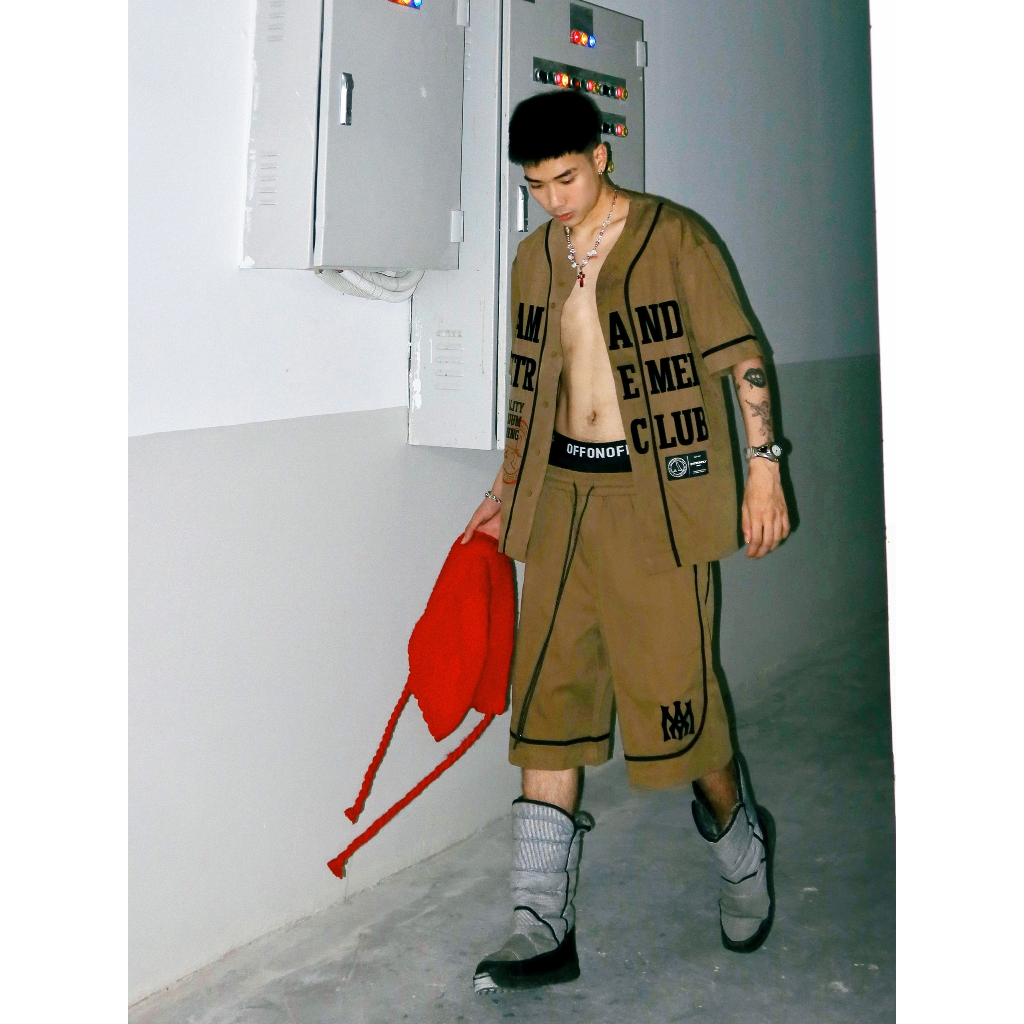 Set đồ đôi Bóng chày thể thao Amand x Bray Prime League Khaki Set