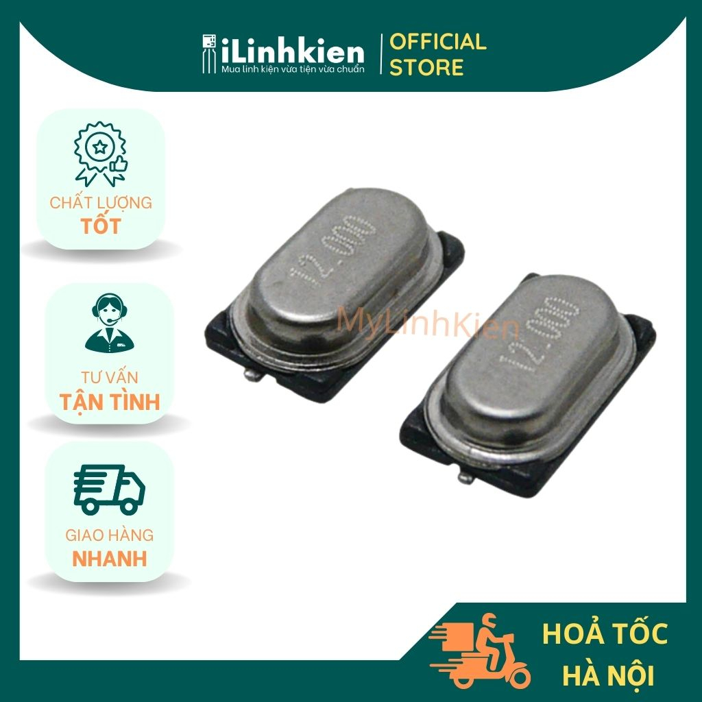 Thạch anh 12Mhz 49SMD chất lượng cao.