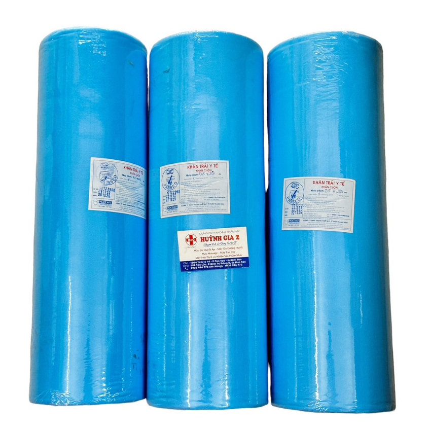 Khăn Trải Y Tế Không Dệt Tiệt Trùng MEDIPRO Xanh -Trắng Kích Thước 0.5 x 100m CHÍNH HÃNG