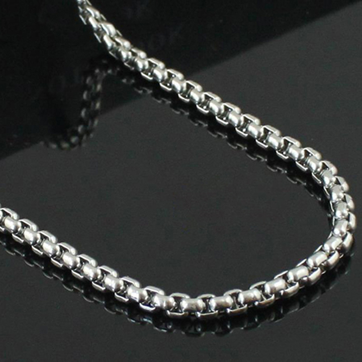 Dây chuyền nam cao cấp thời trang đẹp titan thép không gỉ kiểu bông dừa khít PT JEWELRY kích cỡ 7mm PTDCNA191