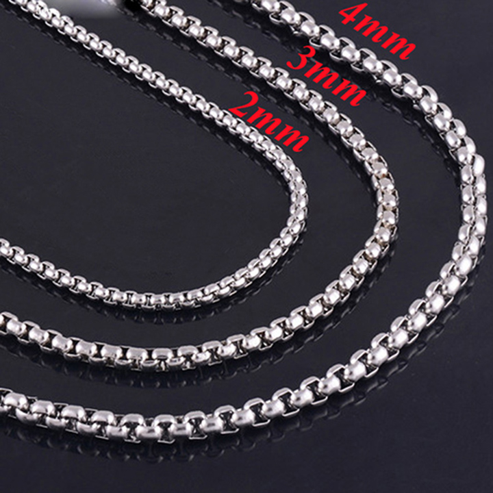 Dây chuyền nam cao cấp thời trang đẹp titan thép không gỉ kiểu bông dừa khít PT JEWELRY kích cỡ 7mm PTDCNA191