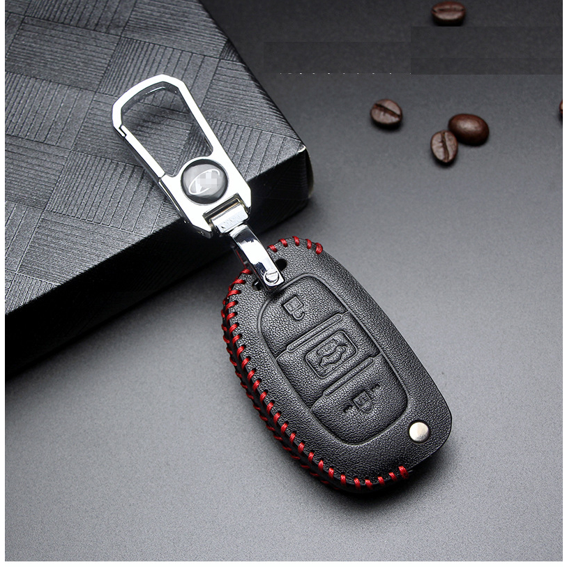 Bao Da Chìa Khoá Xe Ô Tô Hyundai i20, i30, Accent, Elantra, ốp da hàng thủ công