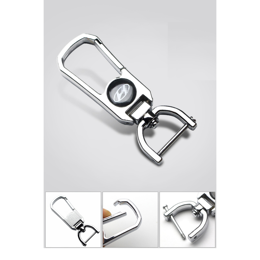 Bao da khoá xe ô tô bọc ốp chìa khoá xe ô tô Hyundai Accent, Elantra, santafe, I10,  4 nút bấm, da bò, nhiều màu