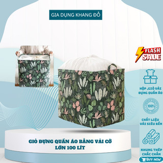 Sọt đựng chăn màn quần áo đa năng-Sọt hoạ tiết 100l