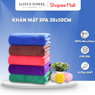 Khăn mặt Spa 30x50cm LOTUS TOWEL 100% Microfiber Cao Cấp Mềm Mịn Thấm Hút Không Ra Màu