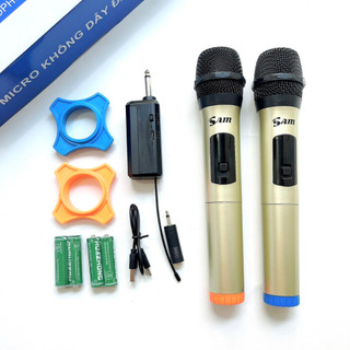 Micro không dây đa năng sam sm1 dành cho loa kéo, âm ly, sound card