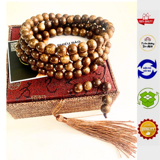 Vòng tay trầm hương chuỗi tràng hạt 108 hạt 6,7, 8 mm trầm tốc việt- shop trầm hương bảo anh