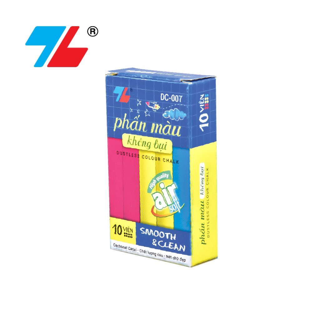 Mua 10 Hộp    Phấn màu không bụi Thiên Long DC-007