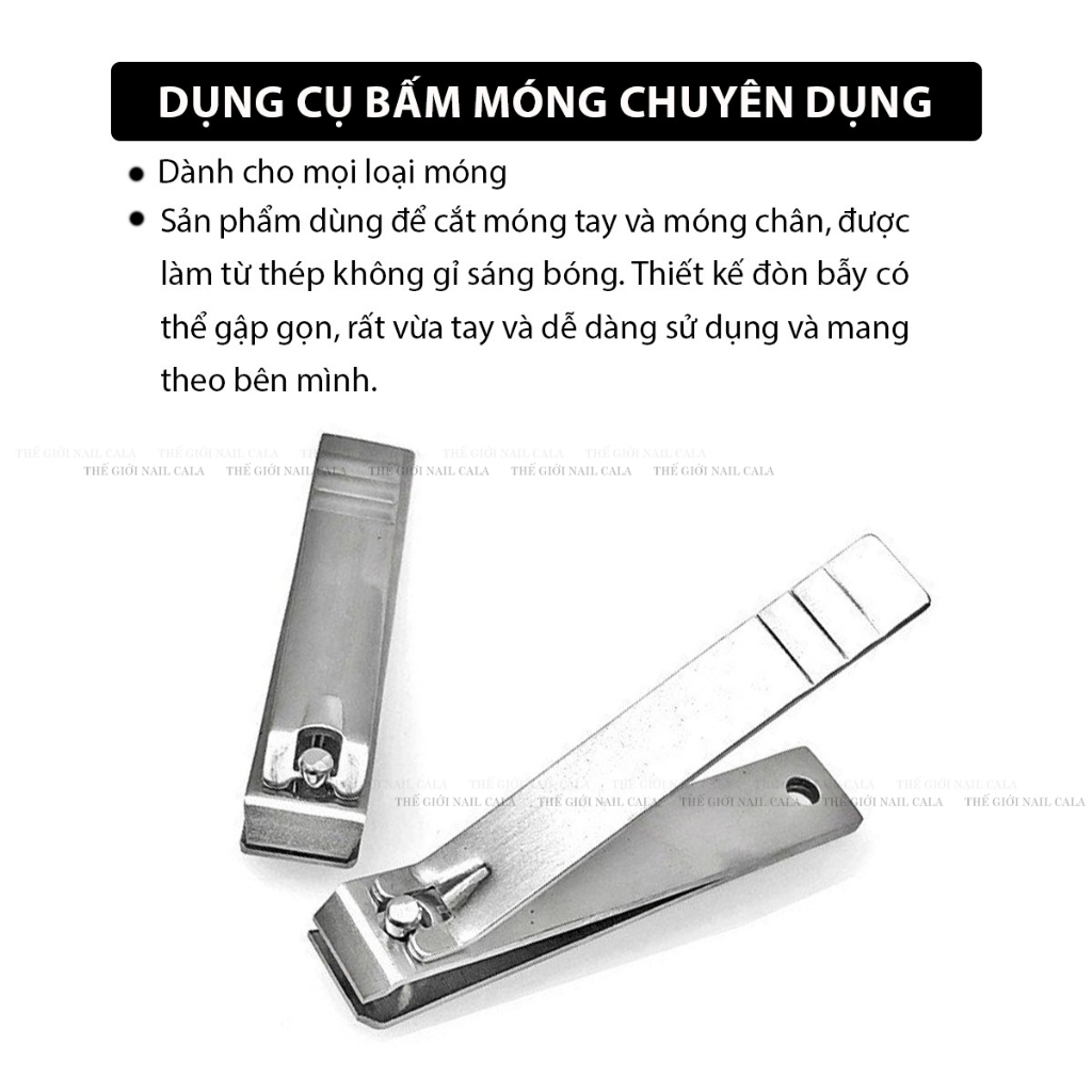 Kìm bấm móng tay đầu thẳng và đầu cong - Dụng cụ cắt móng tay làm nail - Thép không rỉ