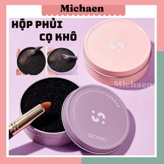 Hộp phủi cọ khô Gecomo Dụng cụ vệ sinh cọ trang điểm tiện lợi